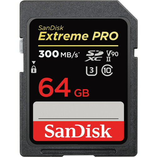 Cartão de memória SanDisk 64GB Extreme PRO UHS-II SDXC V90 (300mb/s) - comprar online