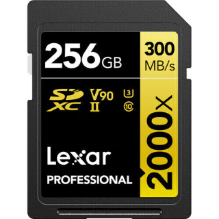 Cartão de Memória Lexar 256GB Professional 2000x UHS-II V90 SDXC (SERIE GOLD)