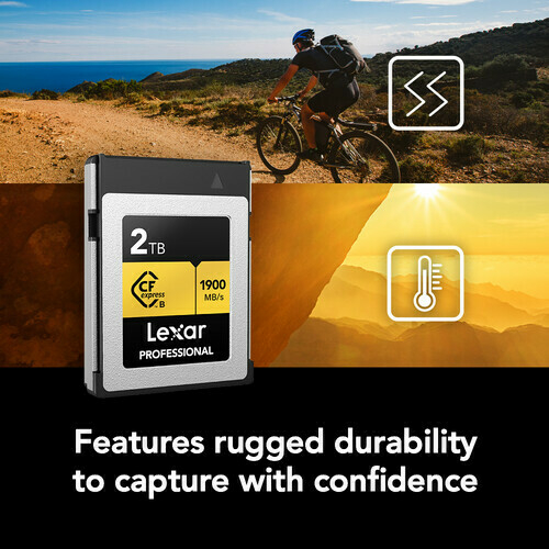 Imagem do Lexar 2TB Professional CFexpress Type B (read 1900 MB/s - write 1500mb/s - Gold Series) - LCXEXPR002T-RNENG