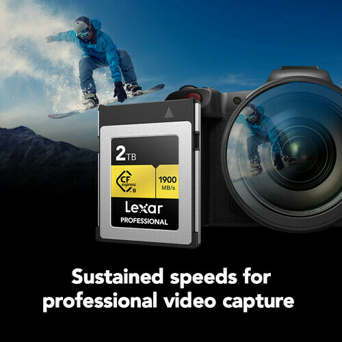 Lexar 2TB Professional CFexpress Type B (read 1900 MB/s - write 1500mb/s - Gold Series) - LCXEXPR002T-RNENG - CAMERA NINJA • PHOTO VIDEO STORE