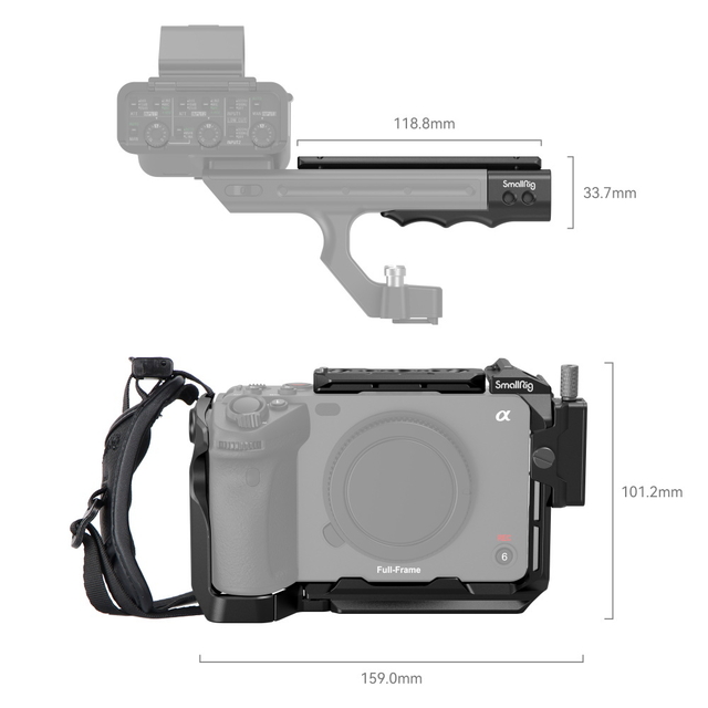 Kit Cage/Gaiola SmallRig + Alça de Mão + Extensão XLR 4184 (Sony FX3 / FX30) - comprar online
