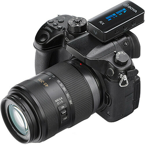 Imagem do Sistema Microfone Lapela Sem Fio Digital DUO - Boya BY-XM6-K2 ( 2.4Ghz / OLED / TRS 3.5mm / Case de Carregamento)
