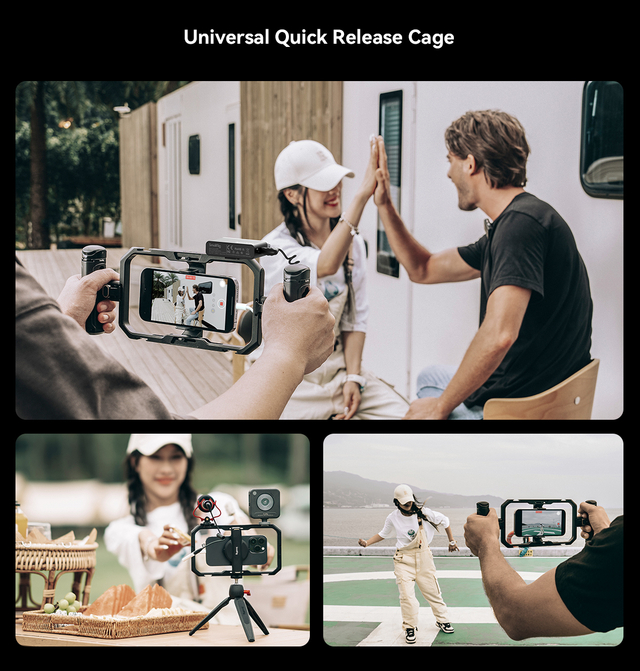 Kit Cage/Gaiola Universal Mobile SmallRig MC4 4597 (Cage 4299 com Handles 4402 /4403) na internet
