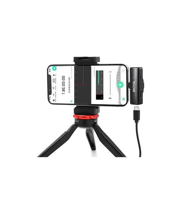 Imagem do Sistema Microfone Lapela Duplo Sem Fio Boya Boyalink A2 2.4Ghz (iphone / android / camera / notebook )