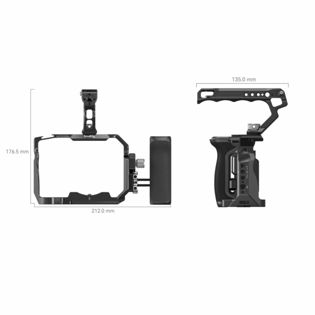Cage/Gaiola Advanced SmallRig 3669C + Top Handle Arri +Side Handle (Sony A7RV / A7IV / A7S III) - loja online