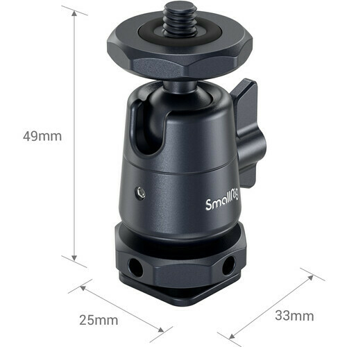 2 unidades - Mini Ball Head SmallRig 2948 - (cold shoe ou parafuso 1/4") - comprar online