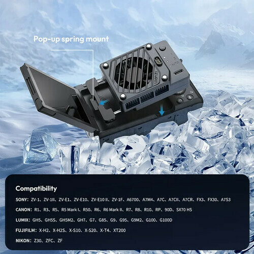 Ventilador Resfriamento com Bateria Ulanzi CU01 (Cooling Fan / Thermostatic Semiconductor / 3000mAh) - comprar online