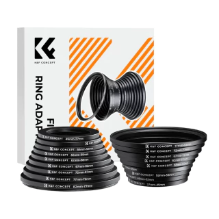 K&F Step Up - Sep Down / Anel Adaptador Aumento e Redução Diâmetro 37mm - 82mm (18 peças) - comprar online