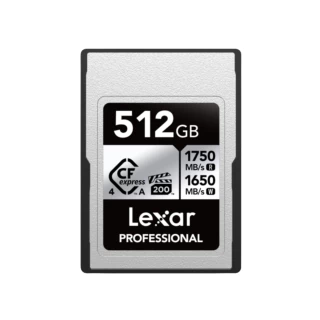 Cartão de Memória CFexpress 4.0 Tipo A - Lexar Silver Professional 512gb (PCIe Gen 4 - R 1750mb/s W 1650mb/s - VPG200-8k/IP68) - LCAEXS4512G-RNENU