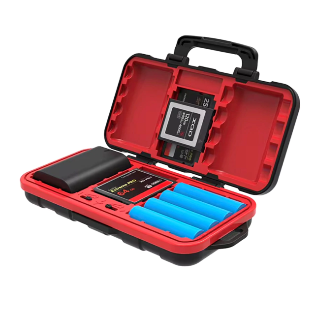 Estojo Impermeável e à Prova de Choque Desiontal E6 Vermelho (Bateria / Pilha / Cartão Memória ) - comprar online
