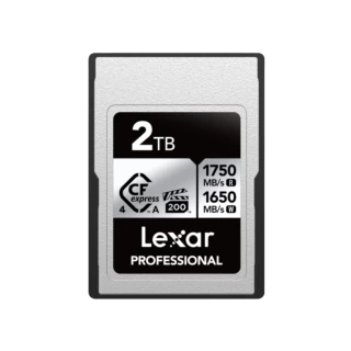 Cartão de Memória CFexpress 4.0 Tipo A - Lexar Silver Professional 2tb (PCIe Gen 4 - R 1750mb/s W 1650mb/s - VPG200-8k/IP68) - LCAEXS4002T-RNENU