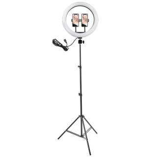 Ring Light Portátil LED 30cm CL12 ( 2 sup. celular + com Tripé YS302