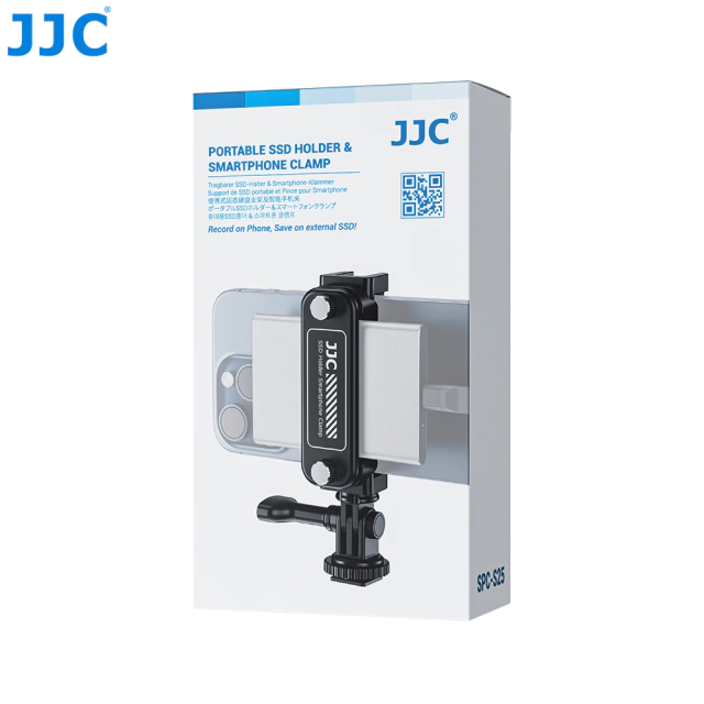 Imagem do Suporte SSD portátil com Adaptador para Smartphone - JJC SPC-S25 ( smartphone com 55 a 95 mm de largura )