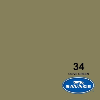 SA 34 Olive Green - Fundo Infinito de Papel 2,72 X 11m SAVAGE (importado)