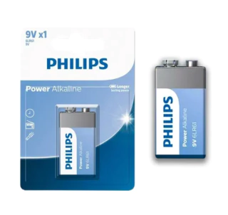 Pilha Philips Alcalina 9V 6LR61