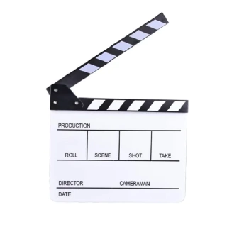 Claquete Filme Branca Preta BCE-03