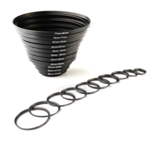 K&F Step Up / Anel Adaptador Aumento Diâmetro (11 peças)