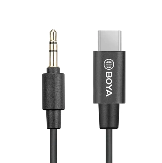 Cabo BOYA BY-K2 (3.5mm TRS - USB Type C - 20cm)