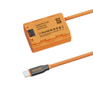 ZGCINE Dummy Bateria Tipo Sony FZ100 com conector USB-C