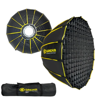 Softbox Parabólico Bowens 90cm com Grid - Greika GKP-90 (Montagem Rápida)