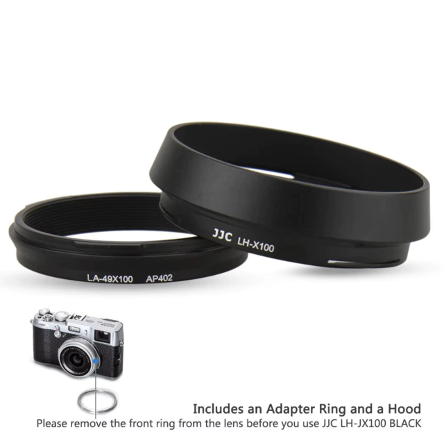 Parasol JJC LH-JX100 BLACK para FujiFIlm X100VI ( com adaptador filtro 49mm) - comprar online