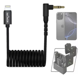 Cabo Espiral Transfercon FL-105 - 3,5mm TRS para Lightning (hollyland / boya / rode / dji ) - comprar online