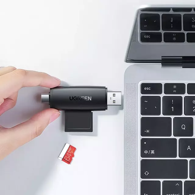 Imagem do Leitor de Cartao 2x1 UGREEN CM304 (SD / MicroSD - USB A / USB-C)