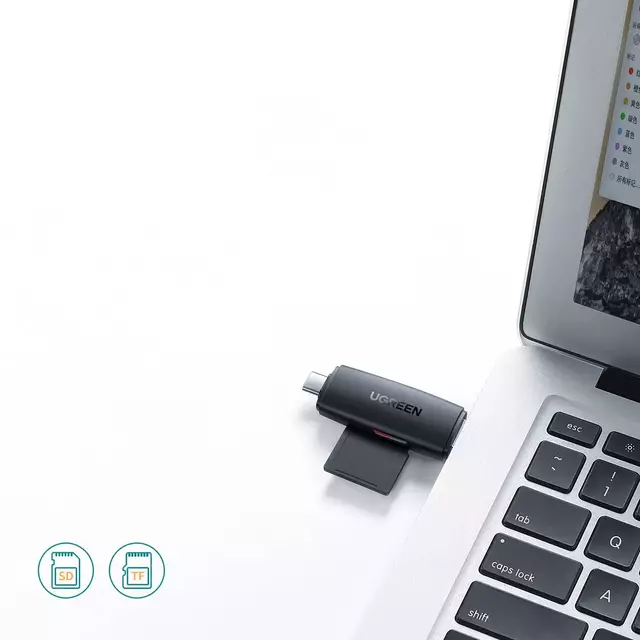 Leitor de Cartao 2x1 UGREEN CM304 (SD / MicroSD - USB A / USB-C) - comprar online
