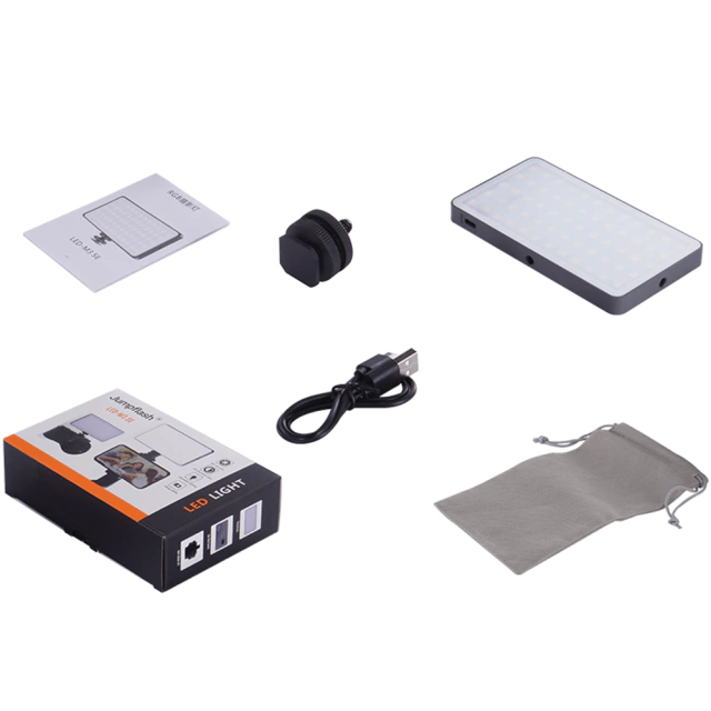 Mini Iluminador LED RGB Mamen JumpFlash M2SE (60 leds / 10w / RGB HSV 360°/ 4000mAh/ 2hs de duração) - loja online