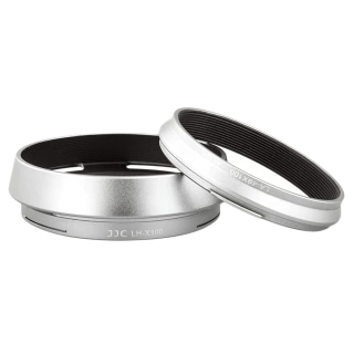 Parasol JJC LH-JX100 SILVER para FujiFIlm X100VI ( com adaptador filtro 49mm)