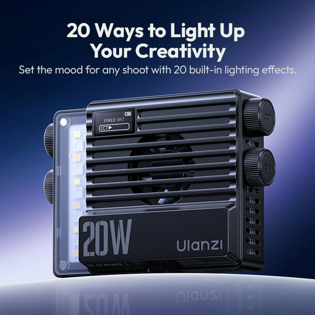 Iluminador LED Power Pocket ULANZI LE20 (20w / RGB / FX / 5000mAh / ICR>95) - CAMERA NINJA • PHOTO VIDEO STORE