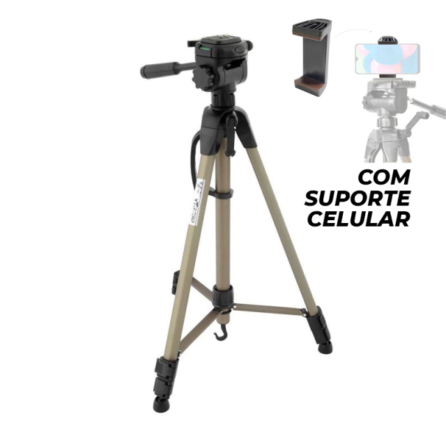 Tripé Greika WT3750 - 160cm / 3,5kg (suporte celular WT08) - comprar online