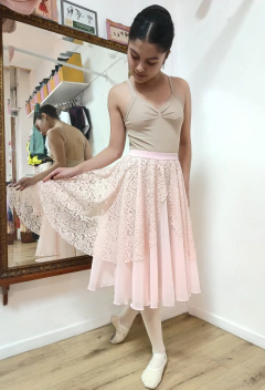 Pollerín doble encaje/muselina