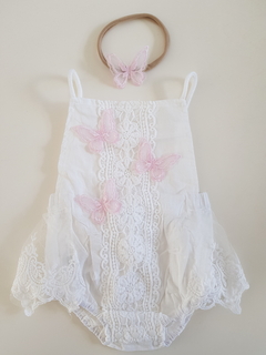 Pañalero white little butterfly - Little Princess by Paulina Donatt