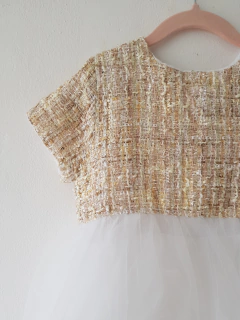 Cute dress (beige con blanco) en internet