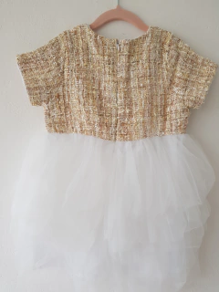 Cute dress (beige con blanco) - comprar en línea