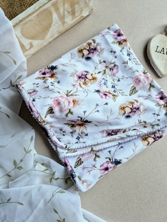 Manta PIMA recibidora *OLINDA* ♥ 100% algodón DOBLE - comprar online