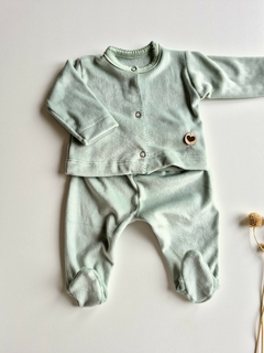 Conjunto PLUSH ♥ VERDE ♥ saquito+ranita - comprar online