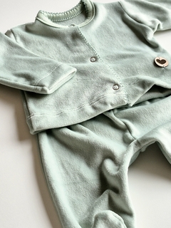 Conjunto PLUSH ♥ VERDE ♥ saquito+ranita en internet
