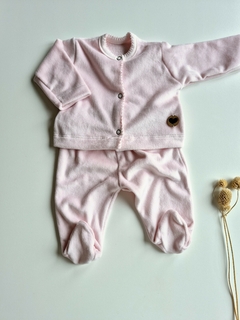 Conjunto PLUSH ♥ ROSA BEBÉ ♥ saquito+ranita - comprar online