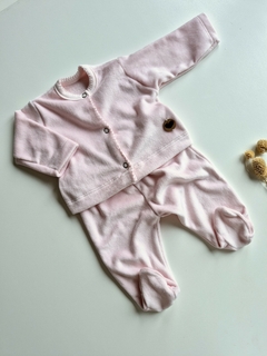 Conjunto PLUSH ♥ ROSA BEBÉ ♥ saquito+ranita en internet