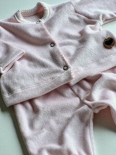 Conjunto PLUSH ♥ ROSA BEBÉ ♥ saquito+ranita - Cosita Linda - Bebés 