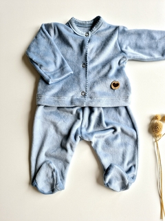 Conjunto PLUSH ♥ CELESTE ♥ saquito+ranita - comprar online