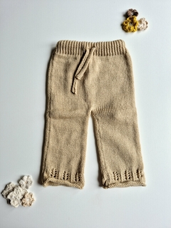 Pantalón tejido ❤ BEIGE - comprar online
