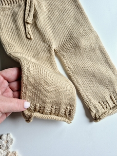 Pantalón tejido ❤ BEIGE en internet