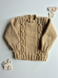 Sweater tejido ❤ BEIGE - comprar online