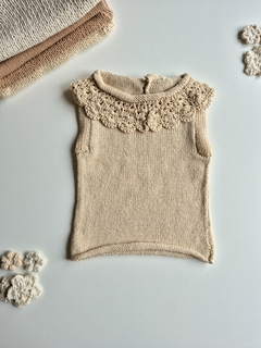 Remera tejida ❤ BEIGE - comprar online