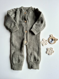 Enterito tejido BONSOIR ❤ VERDE CEMENTO - comprar online