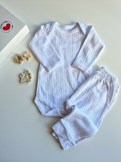 Conjunto body+legging 100% algodón VAINILLADO ❤ blanco ❤ - comprar online