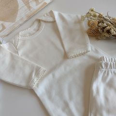OUTLET - Body natural manga larga 100% algodón PIMA PREMIUM